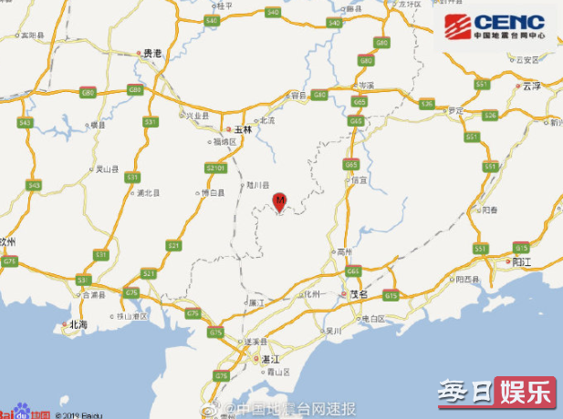 玉林5.2级地震具体情况 玉林北流市地理位置介绍